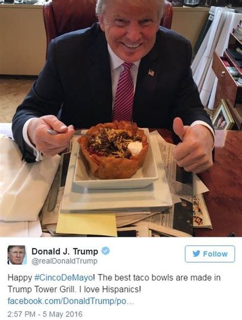 Donald Trump Declares Hispanic Love With Tacos Bbc News