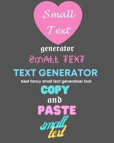 Small Text Generator ᶜᵒᵖʸ ᵃⁿᵈ ᴾᵃˢᵗᵉ ʸᵒᵘʳ ˢᵐᵃˡˡ ᵀᵉˣᵗ 15 Small Texts