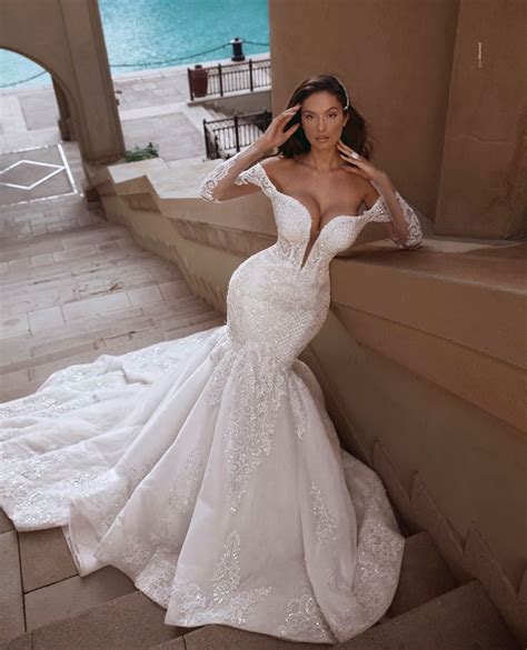 Luxury Mermaid Wedding Dresses 2019 Sexy Fit And Flare Lace Wedding
