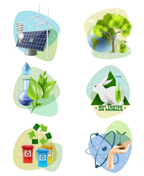 Environment Protection 6 Ecological Icons Set 471125 Vector Art At Vecteezy