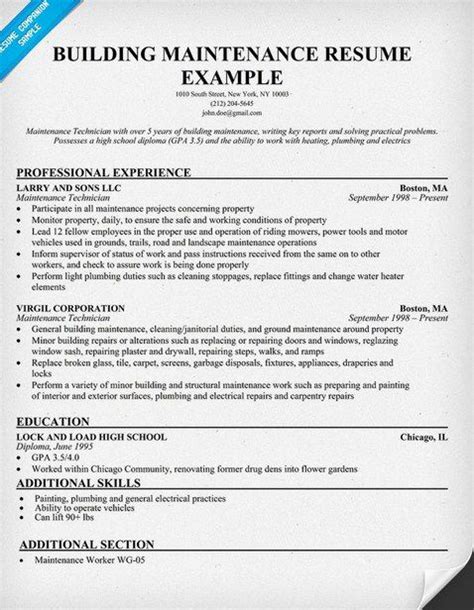 Dont panic , printable and downloadable free supervisor resume examples emelcotest com we have created for you. Apartment Maintenance Resume | Latest Resume Format ...