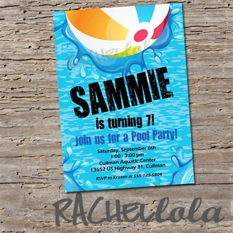 The 8 ball team has worked hard to create a december to remember, and it's now time to celebrate with. Beach ball Pool Party, 1st Birthday Invitation, Printable ...