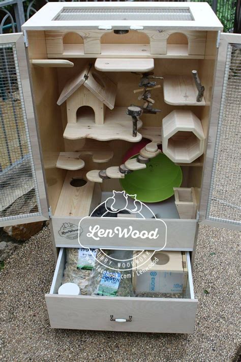 Wooden Chinchilla Cage By Lenwood Chinchilla Cage Chinchilla Pet