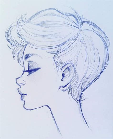 Side Profile Drawing Cartoon Drawing Ideas