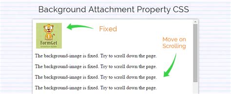Css Background Attachment Property Formget