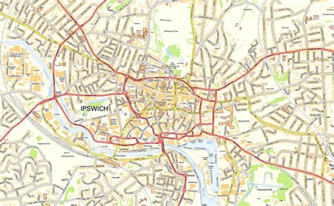 Ipswich Town Centre Map