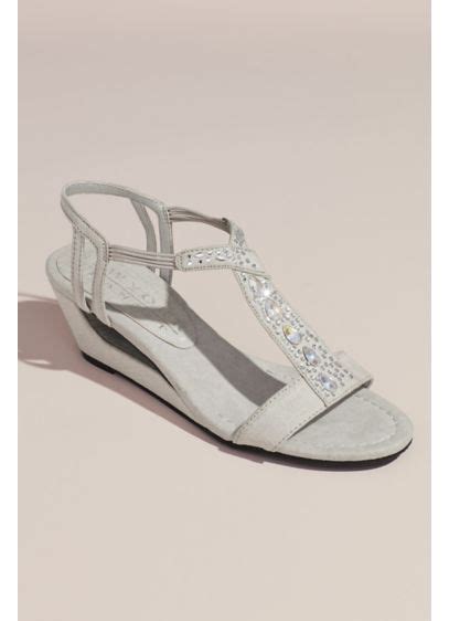 Embellished Open Wedge Sandals Davids Bridal