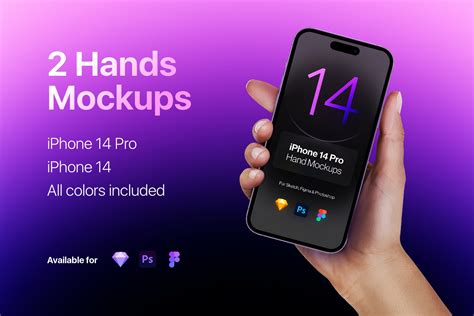 Hand Mockups Iphone 14 Pro And Normal Creative Market