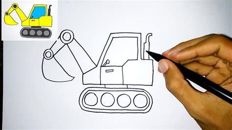 Menggambar Mudah Untuk Anak Excavator How To Draw An