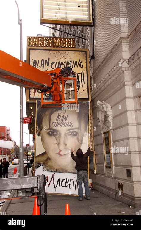 Alan Cumming At The Broadway Marquee Installation For His Upcoming One Man Interpretation Of