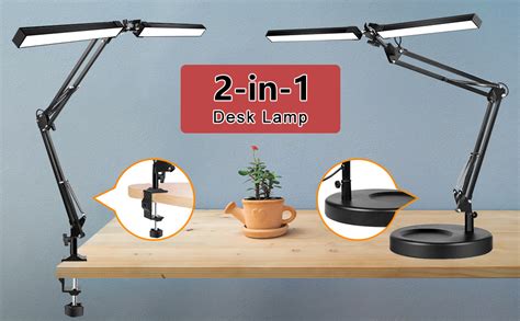 2 In 1 Led Desk Lamp 24w Brightestwith Table Lamp With Clamp Desk