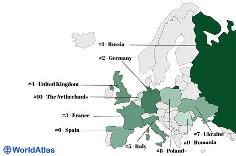 The 10 Most Populated Countries In Europe Worldatlas