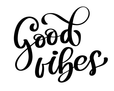 Good Vibes Brush Script Hand Drawn Typography Design