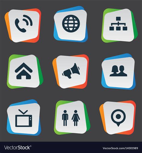 Set Of Simple Social Icons Royalty Free Vector Image