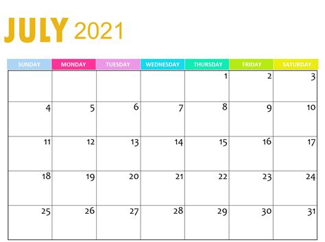 If you enjoy planning and being productive even in the summer, then you'll might like these. Free Printable July 2021 Calendar With Notes | Free ...