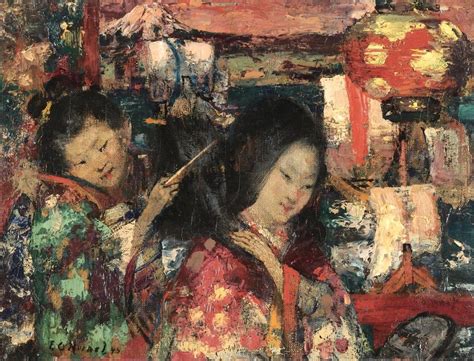 In Japan Painting Edward Atkinson Hornel Oil Paintings