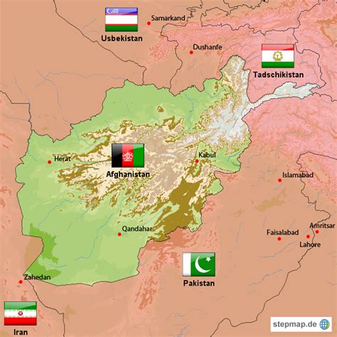 Vendre son enfant pour faire face à la famine et la pauvreté. StepMap - Afghanistan - Landkarte für Afghanistan