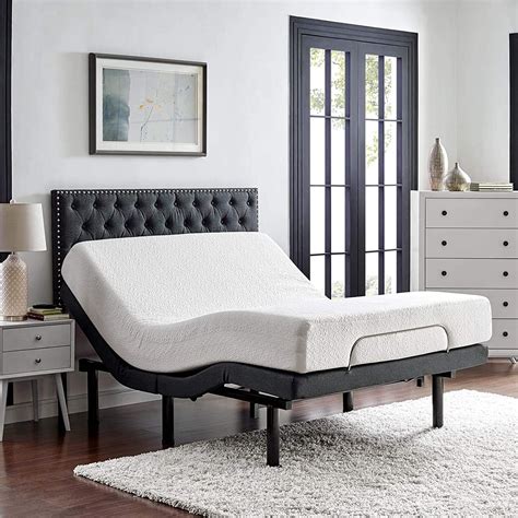 Modway Mod 6108 Gry Transform Adjustable Queen Wireless Remote Bed Base