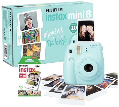 Fujifilm Instax Mini 8 Instant Film Camera And Rainbow Instant Film Kit