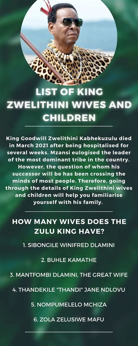 List Of King Zwelithini Wives And Children With Images