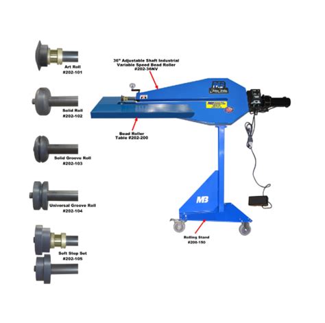 Mittler Bros 36 Jamey Jordan Bead Roller Kit Adjustable Upper And