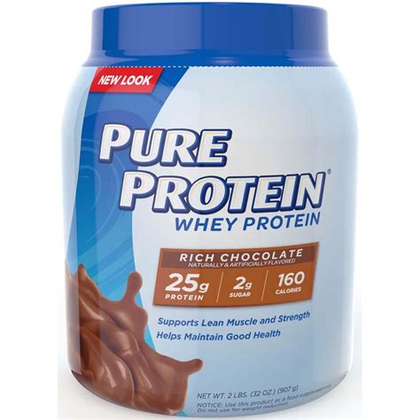 Amazon Com Pure Protein Whey Protein Rich Chocolate Pounds