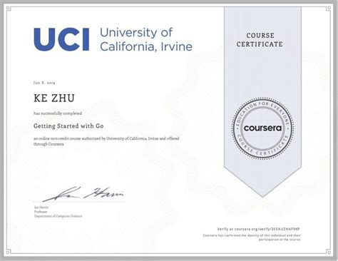 Getting Started With Go 🥭 My 25 Course Certificate From Coursera