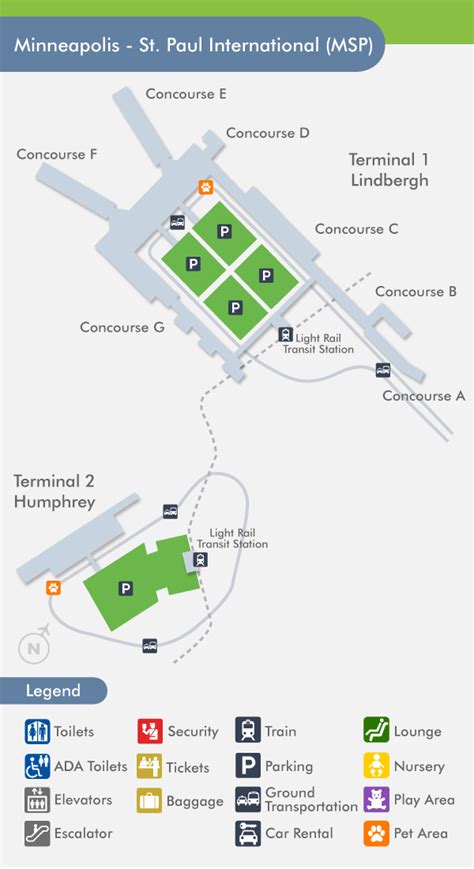 Minneapolis Airport Msp Terminal Map