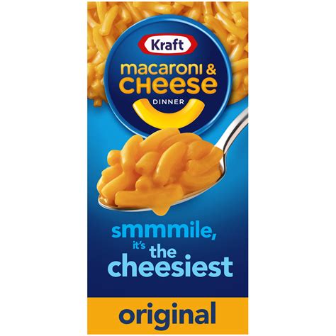 Kraft deluxe four cheese mac and cheese dinner, 14 oz box. Kraft Original Flavor Mac and Cheese, 7.25 oz Box ...