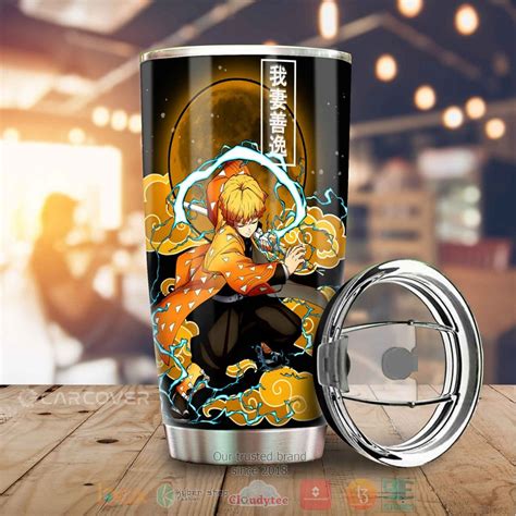 New Zenitsu Thunder Breathing Anime Demon Slayer Cup Tumbler Boxbox
