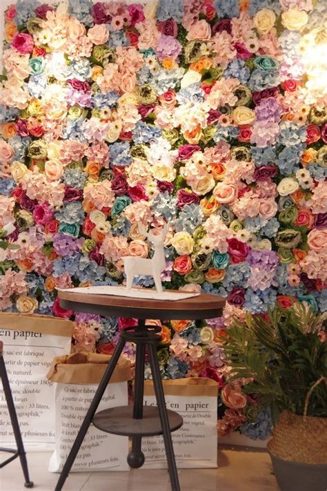 Silk Rose Flowers Wall Decor Panel Hydrangea Peonies Diy Wall Etsy