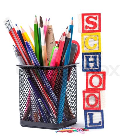 Stationary For School Stock Photo Colourbox