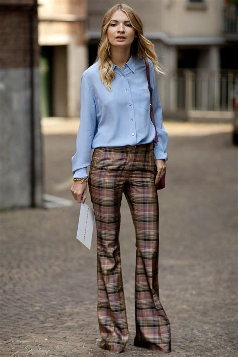 Plaid Pants Trend 2016 Fashion Casual Work Outfit Summer Cool