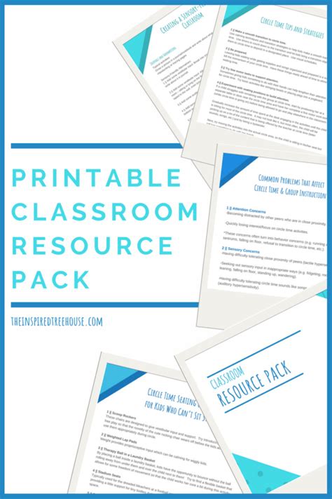 Printable Classroom Resource Pack The Inspired Treehouse