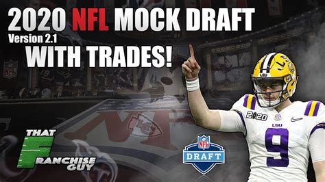 Nfl Mock Draft Full First Round With Trades Youtube