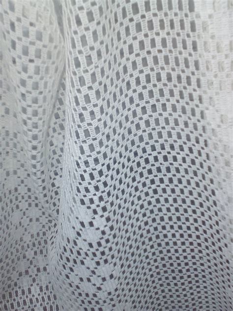 Vintage Cotton Lace Curtain Fabric/ White Tulle Curtain/ Net | Etsy