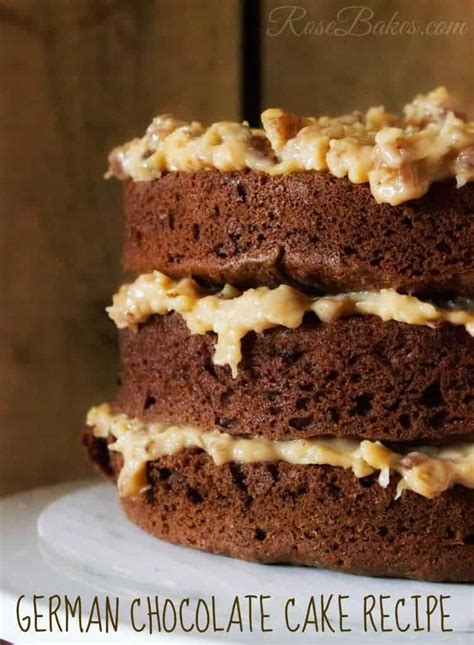 Add remaining 1/2 cup flour; German Chocolate Cake | Rose Bakes