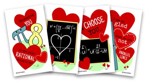 Science Cards Math Valentines Helium Balloons Birthday Valentine Day Cards