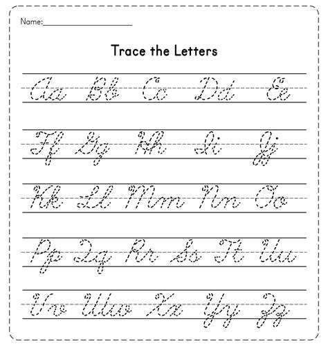 10 Best Handwriting Printable Kindergarten Worksheets