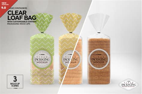 Download Clear Loaf Bread Bag Packaging Mockup By INC Design Studio ...