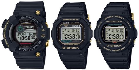 Four models dressed in a uniquely lusterless finish. G-Shock 35th Anniversary "D" Collection: Frogman GF-8235D ...