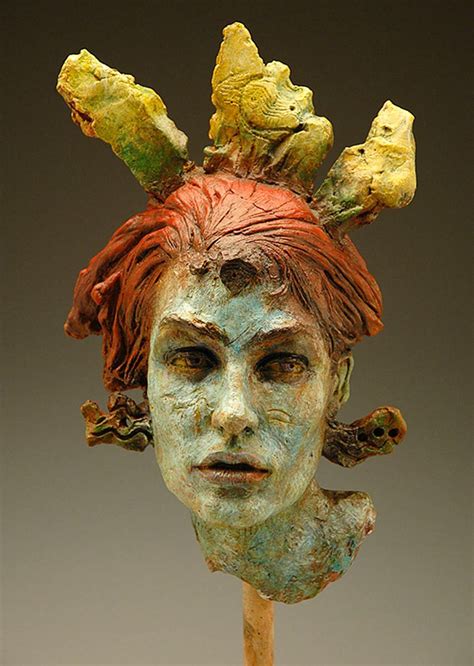 sybil ceramic 15x11x15 the women ceramic sculpture figurative sculpture art sculpture