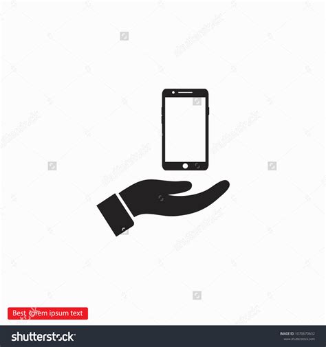 Phone Hand Icon Stock Vector Royalty Free 1070670632 Shutterstock