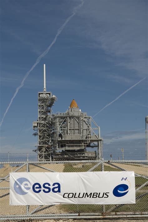 Esa Nasas Space Shuttle Atlantis Stands On The Launch Pad Ready To