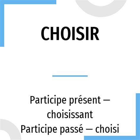 Conjugation Choisir 🔸 French Verb In All Tenses And Forms Conjugate
