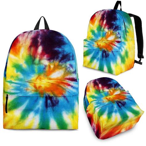 Colorful Tie Dye Abstract Art Backpack Book Bag Shoulder Etsy
