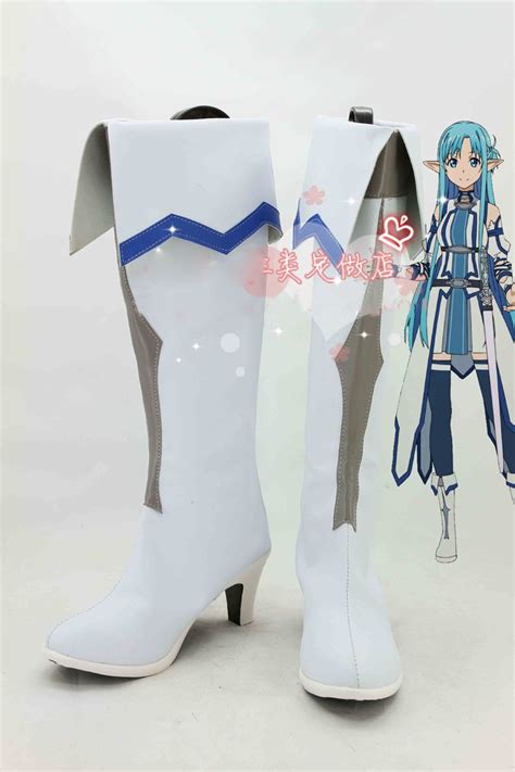 Anime Sword Art Online Yuuki Asuna Alo Asuna Cosplay Boots Costume