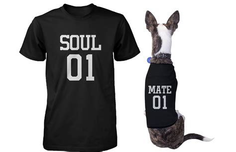 Every purchase helps a dog find their forever home. Soulmate Matching T-Shirts for Pet and Owner Funny Tees ...