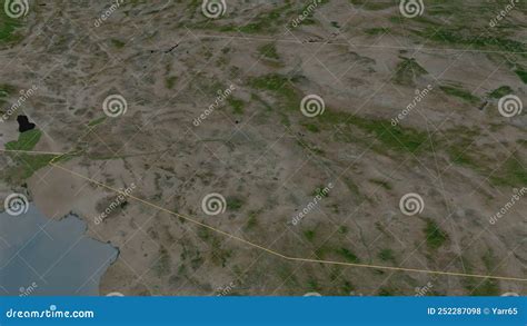 Arizona Extruded Mainland United States Stereographic Satellite Map