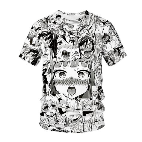 Buy New Ahegao T Shirt Anime D Print Men Women Streetwear Lolita